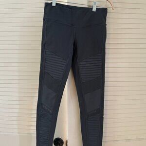 Alo Dark Grey Moto Leggings